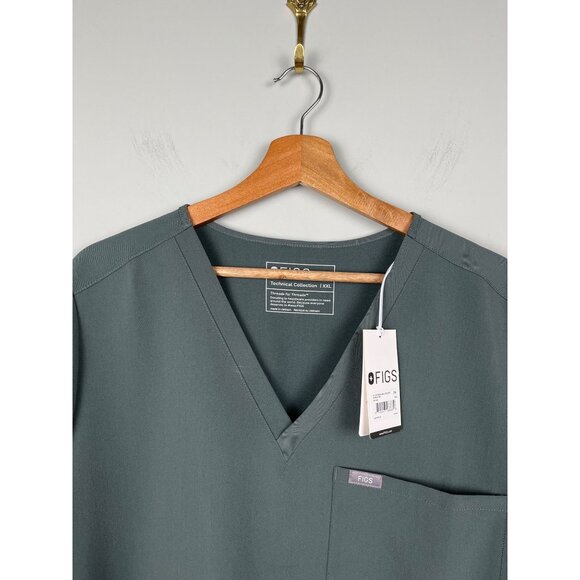 Figs NWT Gray Catarina One- Pocket Scrub Top Women's Sz. 2XL Medical Hospital - Picture 3 of 8